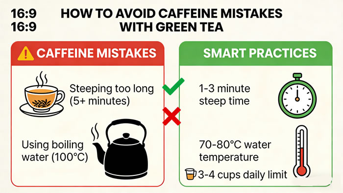 8 Common Green Tea Caffeine Mistakes Infographic