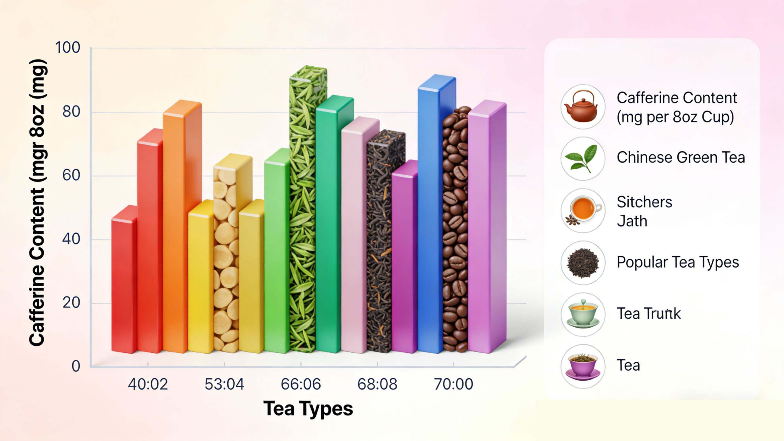 Caffeine Content in Chinese Green Tea vs. Other Teas