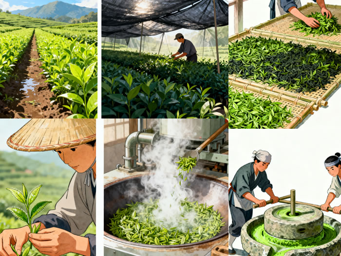 Matcha Production Step-by-Step
