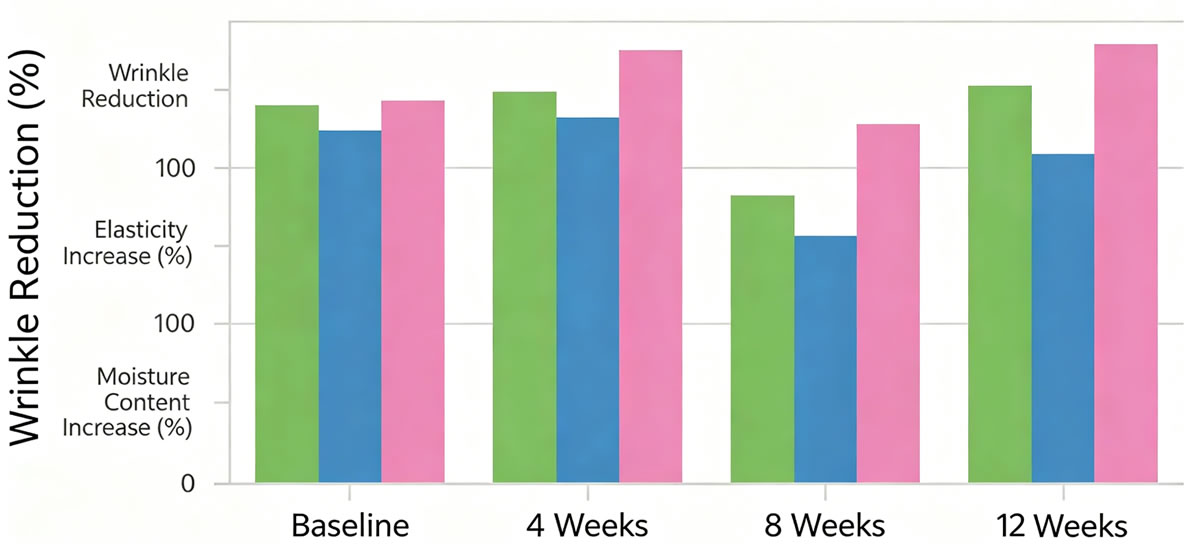 Measured skin improvements from 12 weeks of green tea extract supplementation